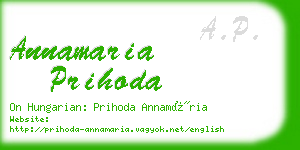 annamaria prihoda business card